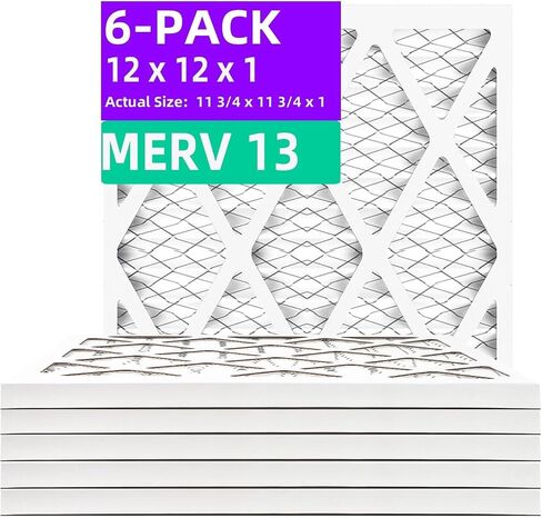 14x20x1 MERV 13 (6-Pack) Pleated Air Filter (Actual Size: 13.50"x19.50"x0.75") MPR 1900 & FPR 10, Furnace Air Filters in Saudi Arabia