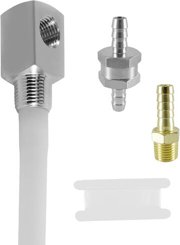 Universal 12" Marine Fuel Tank Pickup Tube with 0.31-inch/8mm Check Valve and Strainer Replace 7-0948, Fit for Standard Universal Boat, Polyethylene Fuel Tube with Brass Barb Connector in Saudi Arabia