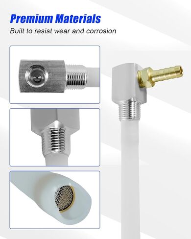 Universal 12" Marine Fuel Tank Pickup Tube with 0.31-inch/8mm Check Valve and Strainer Replace 7-0948, Fit for Standard Universal Boat, Polyethylene Fuel Tube with Brass Barb Connector in Saudi Arabia