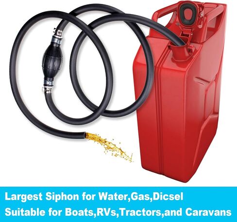 5/16" 8mm Fuel Line Assembly 6FT, Marine Fuel Hose with Primer Bulb & Steel Hose Clamps for Outboard Boat Motor RVs Tractors Caravans, Universal Primer Hand Pump Bulb with Tube in Saudi Arabia