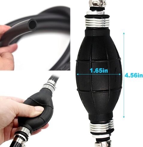 5/16" 8mm Fuel Line Assembly 6FT, Marine Fuel Hose with Primer Bulb & Steel Hose Clamps for Outboard Boat Motor RVs Tractors Caravans, Universal Primer Hand Pump Bulb with Tube in Saudi Arabia