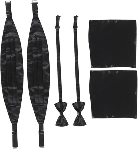 Gatuida 6pcs أنيقة Tuxedo Cummerbund Bow Tie Tie Pocket Clanskerchief لحفلات الزفاف الأحداث الرسمية التجمعات التجارية in Saudi Arabia