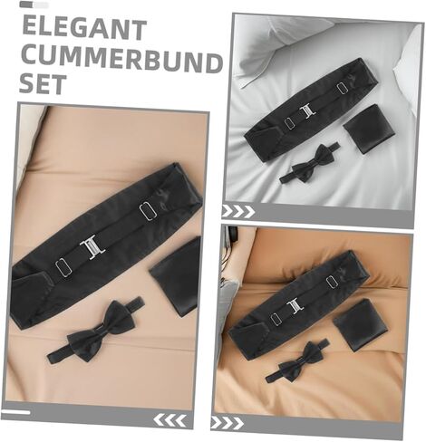 Gatuida 6pcs أنيقة Tuxedo Cummerbund Bow Tie Tie Pocket Clanskerchief لحفلات الزفاف الأحداث الرسمية التجمعات التجارية in Saudi Arabia