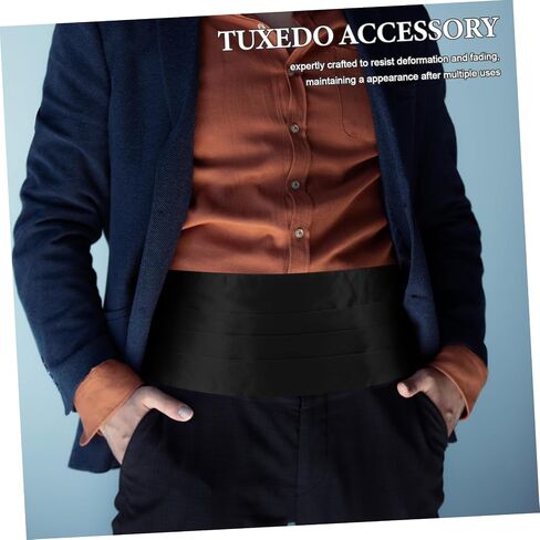 VALICLUD 3pcs Stylish Cummerbund: Adjustable Waistband For Tuxedo - Tea Party Men Suit Cummerbund Accessory - Waistband Accessory in Saudi Arabia