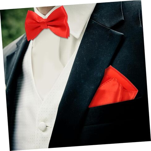 Vanzack 3PCS MEN MEN RED SATIN CUMMERBUND BOY TIN و CHINCHELLESIFE مجموعة ملابس رسمية لحفلات الزفاف والحفلات in Kuwait