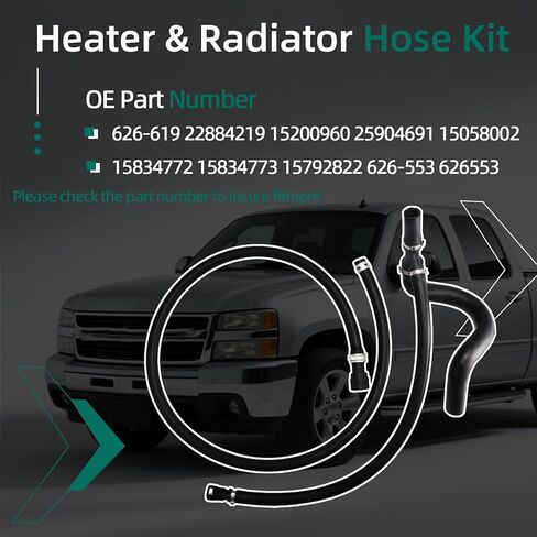 Engine Heater Inlet&Lower Radiator Outlet Hose Pipe Assembly,for Cadillac Escalade EXT/ESV,for Chevrolet Avalanche/Cheyenne/Suburban,for GMC Sierra/Yukon/Sierra,OE#626-619 15200960 in Saudi Arabia
