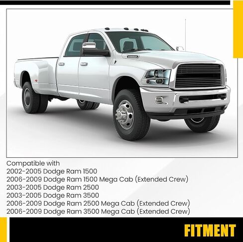 KUAFU Bull Bar Compatible with 2002-2005 Dodge Ram 1500 2500 3500, 2006-2009 Mega Cab Extended Crew, Front Bumper Brush Grille Grill Guard Push Bull Bar 304 Stainless Steel Polishing Silvery in Saudi Arabia