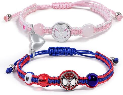 Spider Friendship Bracelets for 2 Matching Bracelets for Couples Best Friends Matching Spider Brace-lets for BFF Birthday Jewelry Valentine Day Gifts for Bestie GF BF in Saudi Arabia
