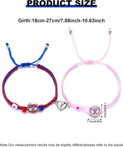 Spider Friendship Bracelets for 2 Matching Bracelets for Couples Best Friends Matching Spider Brace-lets for BFF Birthday Jewelry Valentine Day Gifts for Bestie GF BF in Saudi Arabia