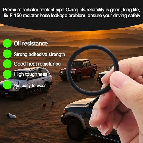 3pcs 926-881 Coolant Tee and Radiator Hose O-Ring Kit, Coolant Hose O Ring Replacement Set Radiator Repair Kit Compatible with Various Lincoln Models(Black) in Saudi Arabia