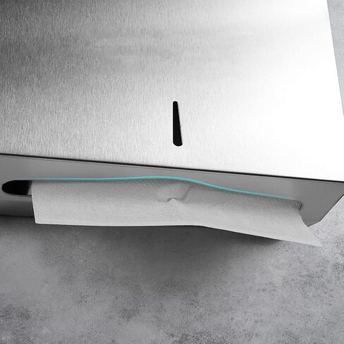 Comercial Paper Towel Dispenser Wall Mount, Stainless Steel Hand Towel Dispenser with Lock, Trifold/C Fold Paper Towel Holder for Bathroom Kitchen Office Public Places, Large Capacity Tissue Holder in Saudi Arabia