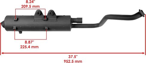 Caltric Exhaust Muffler and Pipe Compatible with Kawasaki Brute Force 650 KVF650D 4x4 2005 2006 2007 2008 2009 2010-2013 in Saudi Arabia