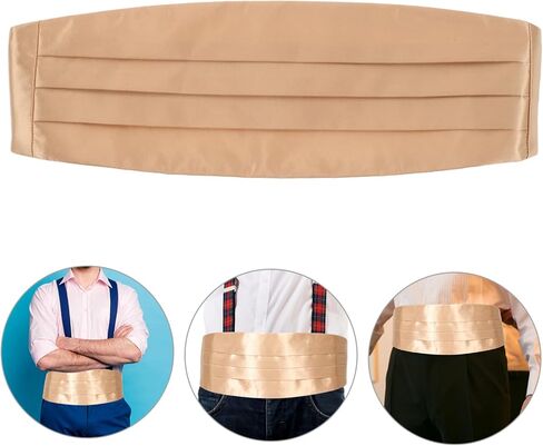 Adjustable Men Cummerbund Prestyled for Formal Wear Satin Waistband for Tuxedos Wedding Accessories in Saudi Arabia