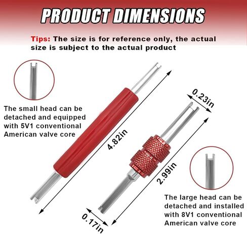 4PCS A/C Valve Core Removal Tool Set, Universal R134A R12 R22 R32 R410A HVAC Air Conditioner Schrader Tire Valve Stem Core Remover Tools, Dual Head Car AC Repair Tool Kit in Saudi Arabia