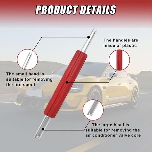 4PCS A/C Valve Core Removal Tool Set, Universal R134A R12 R22 R32 R410A HVAC Air Conditioner Schrader Tire Valve Stem Core Remover Tools, Dual Head Car AC Repair Tool Kit in Saudi Arabia
