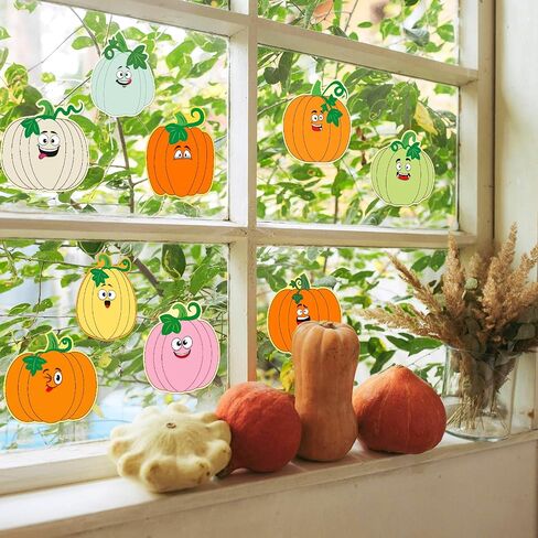 Ceiba Tree 54Pcs Pumpkin Cutouts Fall Pumpkin Paper Cut-Outs Bulletin Board Decoration for Autumn Thanksgiving Halloween Party Supplies School Classroom Wall Decor in Saudi Arabia
