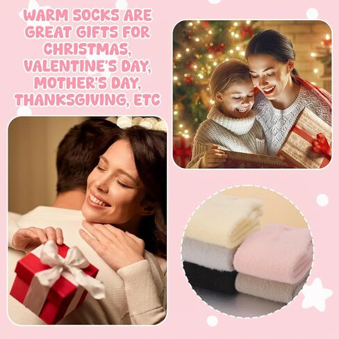 Jspupifip 5 Pairs Women Bow Fuzzy Socks, Pink Bow Cozy Winter Fuzzy Socks Fluffy Ankle Sock for Women Girls Home Sleeping in Saudi Arabia