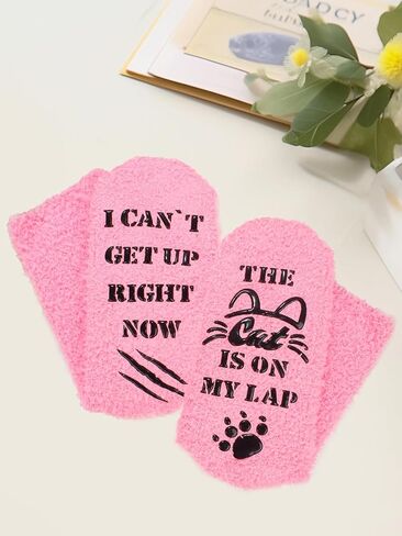 Warm & Fuzzy Cat Slipper Socks for Cat Lover，Birthday Non Slip Warm Home Socks, Birthday, Christmas Gifts Pet Socks for Men Women in Saudi Arabia