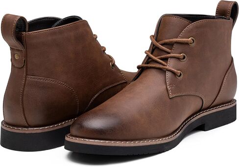 Vostey Men's Chukka Boots الكلاسيكية أحذية الكاحل غير الرسمية للرجال لباس أحذية الدانتيل in Kuwait