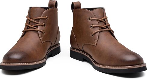 Vostey Men's Chukka Boots الكلاسيكية أحذية الكاحل غير الرسمية للرجال لباس أحذية الدانتيل in Kuwait