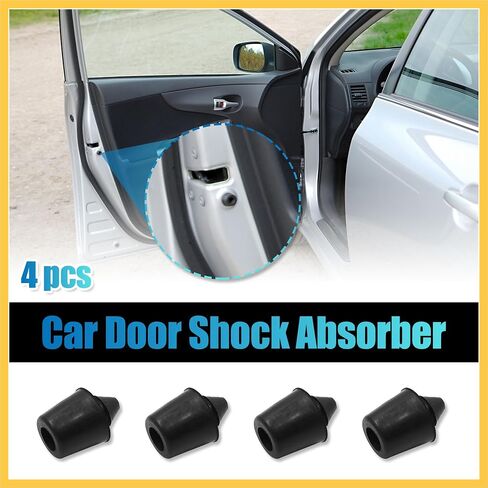 4pcs 10mm Car Door Shock Absorber Door Rubber Shock Block Absorbing Anti Collision Black Buffer Mount for Car Door Hood Trunk Auto Replacement Parts in Saudi Arabia