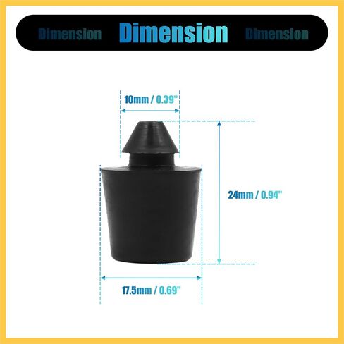4pcs 10mm Car Door Shock Absorber Door Rubber Shock Block Absorbing Anti Collision Black Buffer Mount for Car Door Hood Trunk Auto Replacement Parts in Saudi Arabia