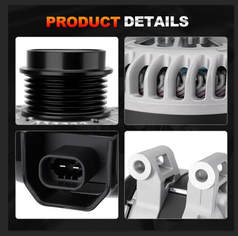 New Alternator Replacement 170 AMP 3.6L Compatible with 2007-2016 GMC Acadia, 2008-2017 Buick Enclave, 2007-2010 Saturn Outlook, 2009-2017 Chevrolet Traverse, Replace# 23105717, 25815839 in Kuwait