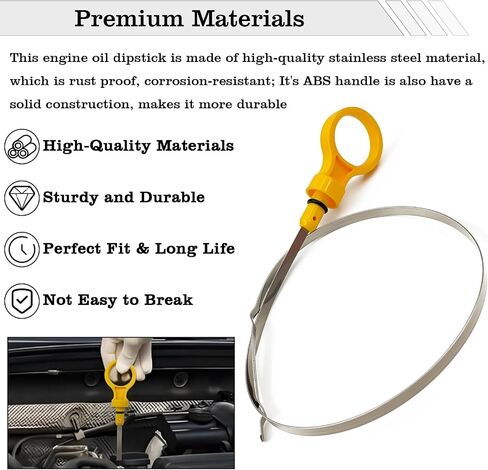 07K115611E Engine Oil Dipstick Indicator, Compatible with Volkswagen L5 2.5L Jetta Passat Golf Rabbit Beetle Engine Oil Fluid Level Dip Stick Replace 917404, 07K115611F in Saudi Arabia