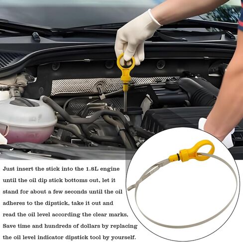 07K115611E Engine Oil Dipstick Indicator, Compatible with Volkswagen L5 2.5L Jetta Passat Golf Rabbit Beetle Engine Oil Fluid Level Dip Stick Replace 917404, 07K115611F in Saudi Arabia