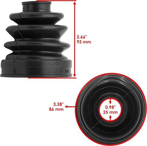 Caltric Front Drive Shaft Boot SET Compatible with Kawasaki Prairie 300 KLV300 4x4 1999-2002 in Saudi Arabia