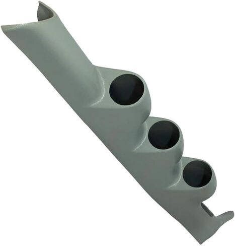 GlowShift Gray Triple Pillar Gauge Pod Compatible with Mitsubishi Lancer Evolution Evo 8 2003-2007 - A-Pillar Speaker Cutout - Factory Color Matched - Mounts (3) 2-1/16" (52mm) Gauges in Saudi Arabia