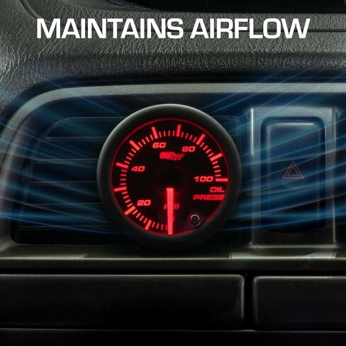 Glowshift 2x أسود المجلد المجلس المجلس الهوائي المتوافق مع Subaru Impreza WRX STI 2002-2004 - ABS البلاستيك - يتصاعد (2) 2-1/16 "(52 مم) إلى مجموعة تنفيس الهواء الأمامية اليسرى واليمنى. in Saudi Arabia