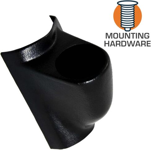 GlowShift Black Single Pillar Gauge Pod Compatible with Dodge Ram Cummins 1500 2500 3500 1998-2002 - ABS Plastic - Mounts (1) 2-1/16" (52mm) Gauge to Truck's A-Pillar in Saudi Arabia