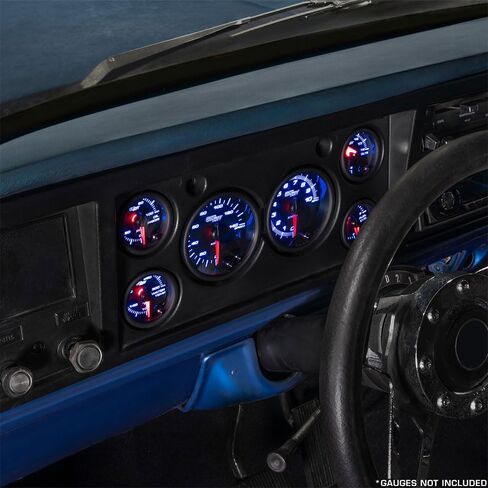 GlowShift 6 Gauge Cluster Dashboard Panel Pod Fits Ford F-100 F-150 F-Series Dentside Truck 1973-1979 - Direct Fit Factory Replacement - Mounts (2) 3-3/8" & (4) 2-1/16" Gauges - Green Turn Signals in Saudi Arabia