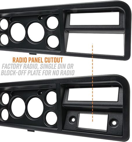 GlowShift 6 Gauge Cluster Dashboard Panel Pod Fits Ford F-100 F-150 F-Series Dentside Truck 1973-1979 - Direct Fit Factory Replacement - Mounts (2) 3-3/8" & (4) 2-1/16" Gauges - Green Turn Signals in Saudi Arabia
