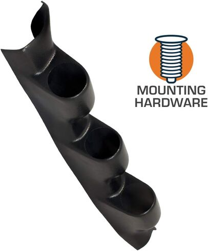 GlowShift Black Triple Pillar Gauge Pod Compatible with Nissan 350Z 2002-2008 - ABS Plastic - Mounts (3) 2-1/16" (52mm) Gauges to Vehicle's A-Pillar in Saudi Arabia