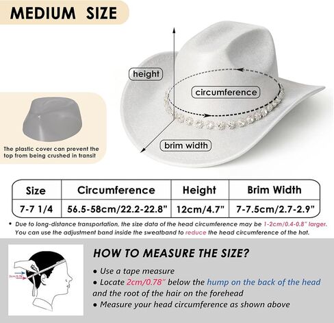 Lisianthus Sparkly Rhinestone Cowboy Hat for Women - Glitter Western Cowgirl Hats with Shiny Band for Party in Kuwait