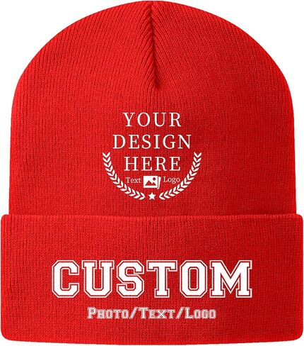 Bulk Custom Beanie Custom Beanie Hat for Men Women Personalized Knitted Hats with Photo Text in Saudi Arabia