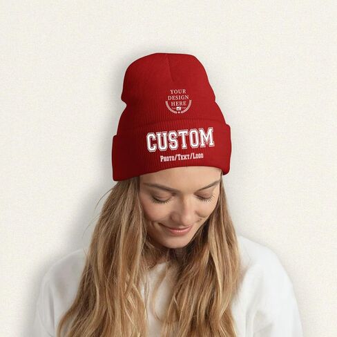 Bulk Custom Beanie Custom Beanie Hat for Men Women Personalized Knitted Hats with Photo Text in Saudi Arabia