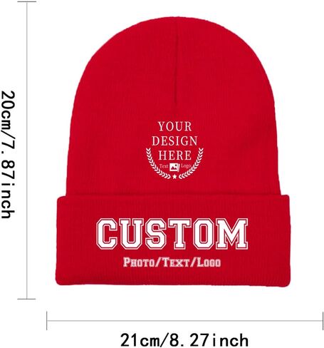Bulk Custom Beanie Custom Beanie Hat for Men Women Personalized Knitted Hats with Photo Text in Saudi Arabia