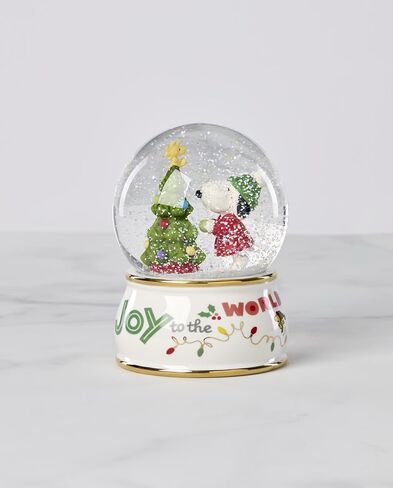 Lenox 897597 Snoopy Snow Globe ، زينة عيد الميلاد ، الفول السوداني in Kuwait