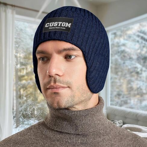 Bulk Custom Beanie Custom Beanie Hat for Men Women Personalized Knitted Hats with Photo Text in Saudi Arabia