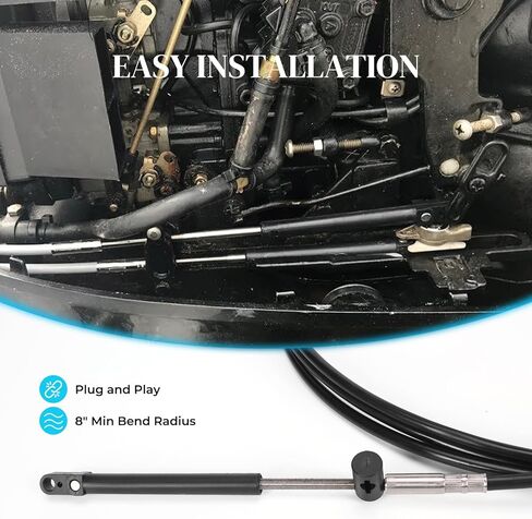 2Pcs 9FT Outboard Engine Throttle and Shift Cables for Mercury GEN I Control Cables Throttle Cable 33c in Saudi Arabia