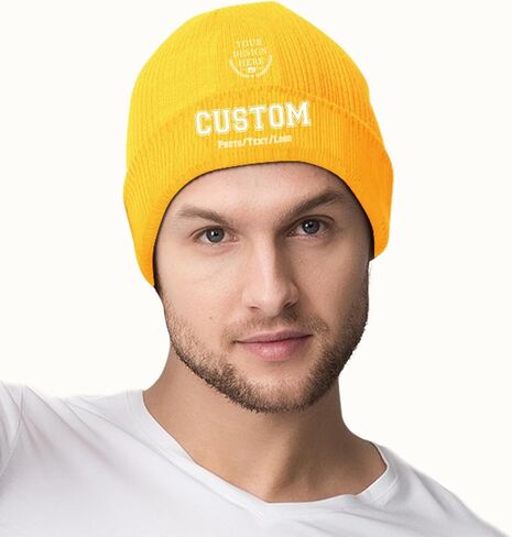 Bulk Custom Beanie Custom Beanie Hat for Men Women Personalized Knitted Hats with Photo Text in Saudi Arabia