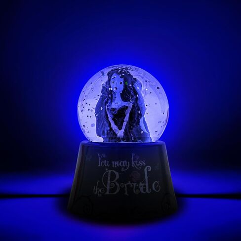 Tim Burton's Corpse Bride Emily You May Kiss The Bride Light-Up Mini Snow Globe with Swirling Glitter Display | 3 Inches Tall in Saudi Arabia