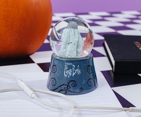 Tim Burton's Corpse Bride Emily You May Kiss The Bride Light-Up Mini Snow Globe with Swirling Glitter Display | 3 Inches Tall in Saudi Arabia
