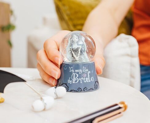 Tim Burton's Corpse Bride Emily You May Kiss The Bride Light-Up Mini Snow Globe with Swirling Glitter Display | 3 Inches Tall in Saudi Arabia