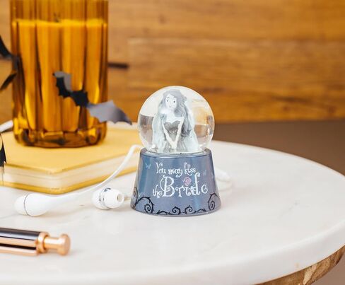 Tim Burton's Corpse Bride Emily You May Kiss The Bride Light-Up Mini Snow Globe with Swirling Glitter Display | 3 Inches Tall in Saudi Arabia