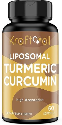 Liposomal Turmeric Curcumin 2200 mg with Black Pepper for Enhanced Absorption and Joint Support, 60 softgels (2 Bottles) in Saudi Arabia