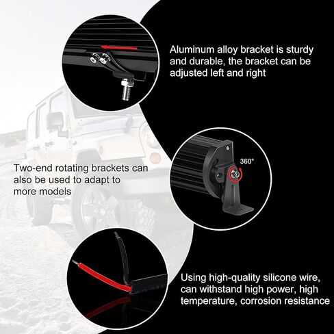Led Light Bar Kits 52 Inch 1122W+32 Inch 672W Curved Triple Row Spot Flood Combo Beam Light Bars+4Pcs 4Inch 60W Led Fog Lights W/Rocker Switch Wiring Harness for Jeep Trucks ATV UTV Boats in Saudi Arabia